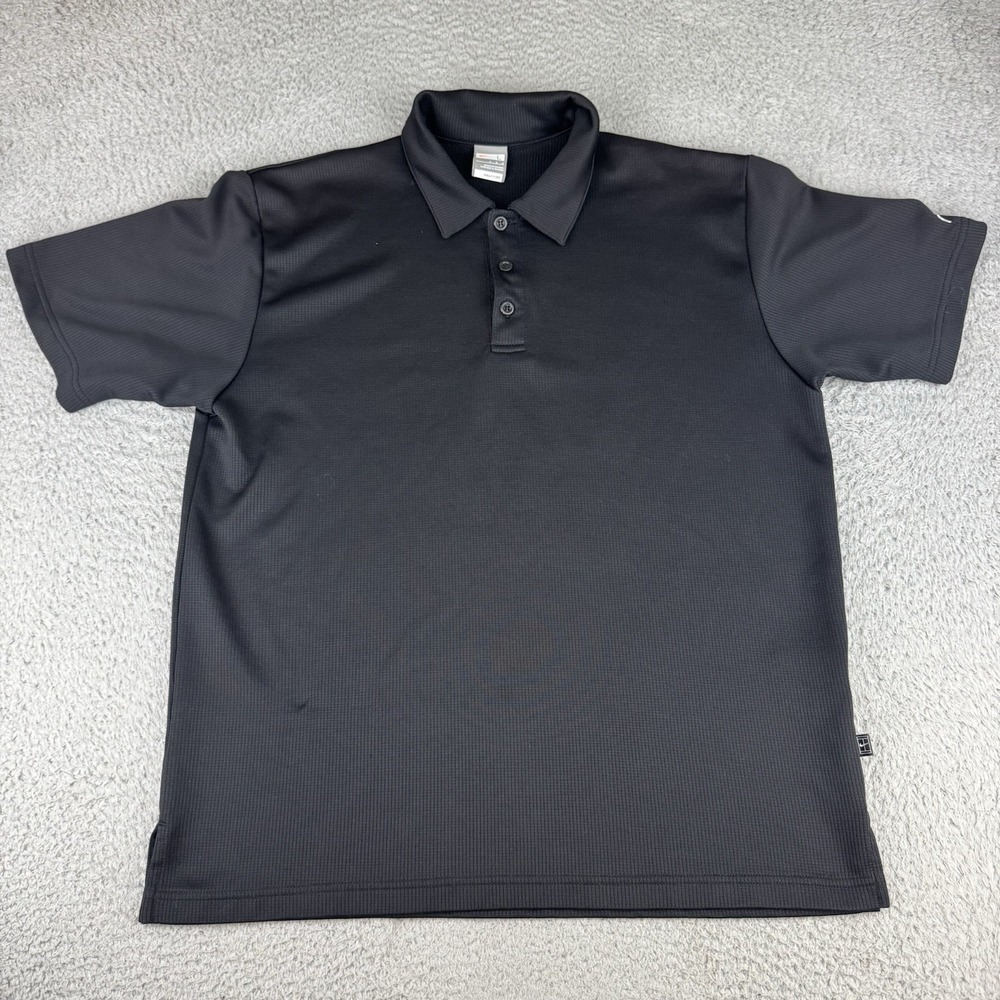 Nike Court Challenge Golf Polo‎ Shirt Tennis Black Vintage Y2k Men's Size Large